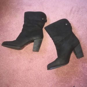 Ugg Lanya black heeled booties